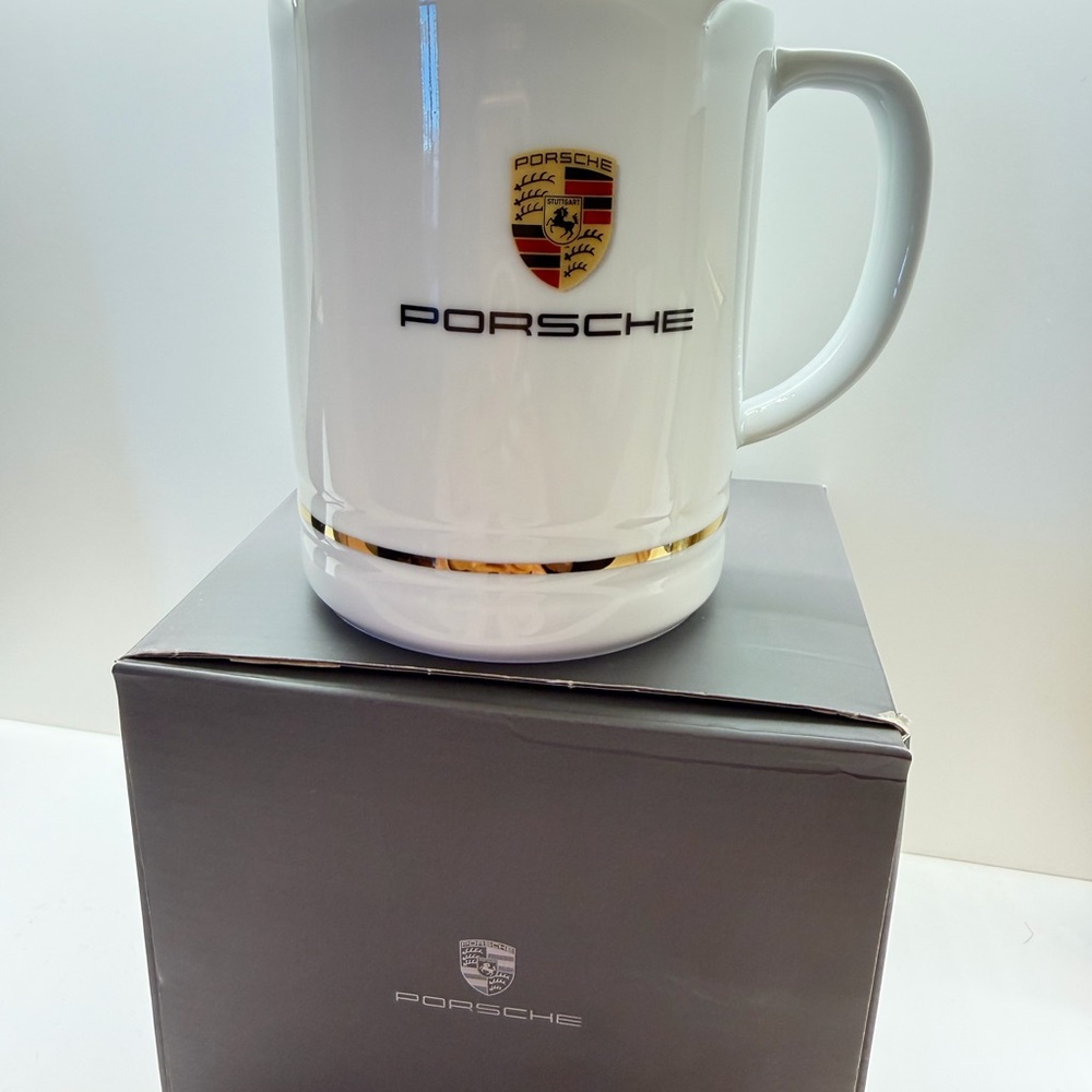 Porsche Design White and Gold Mug